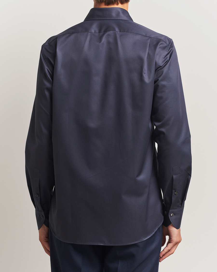 Homme | Chemises | Stenströms | Regular Fit Extreme Cut Away Shirt Navy