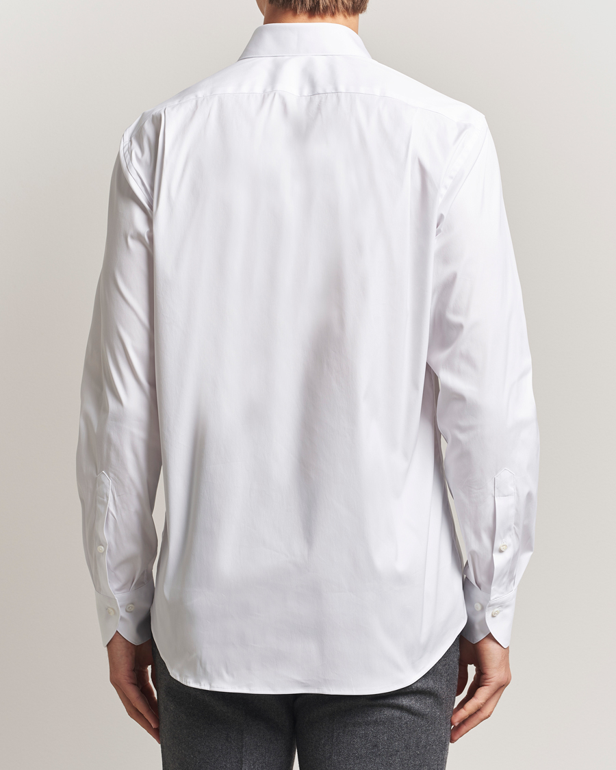 Homme | Chemises | Stenströms | Regular Fit Cotton Stretch Shirt White
