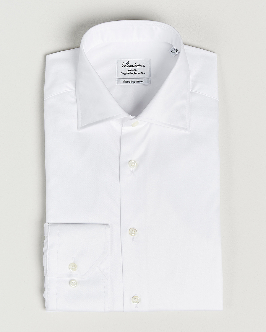 Homme | Chemises | Stenströms | Slimline X-Long Sleeve Shirt White
