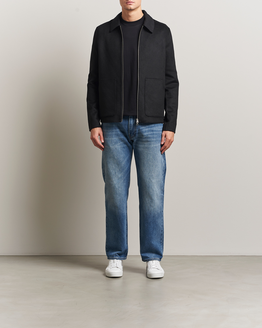 Homme | Manteaux Et Vestes | Samsøe Samsøe | Sapaulo Wool Full Zip Shirt Jacket Black