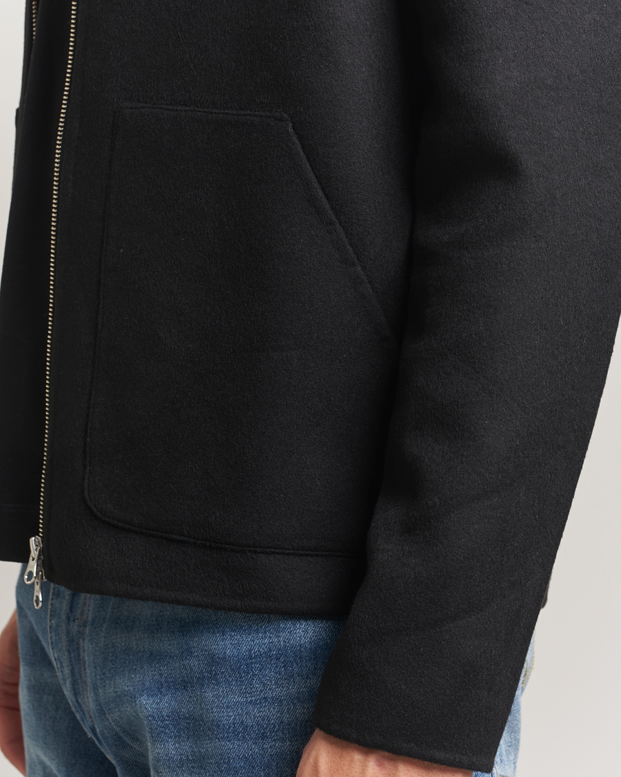 Homme | Manteaux Et Vestes | Samsøe Samsøe | Sapaulo Wool Full Zip Shirt Jacket Black