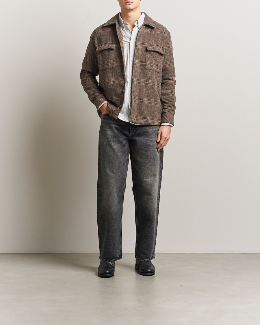 Homme | Chemises | Samsøe Samsøe | Castor Checked Overshirt Black Coffee