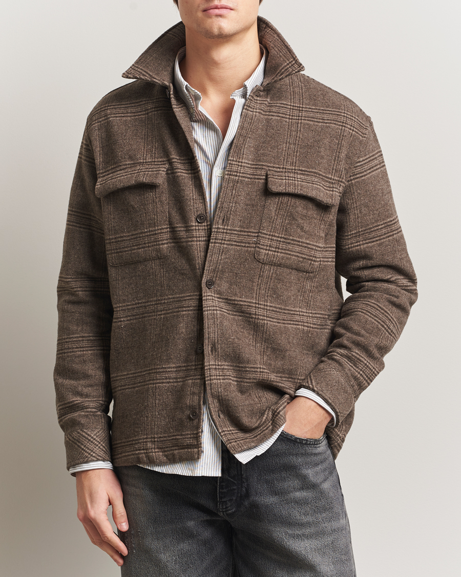 Homme | Chemises | Samsøe Samsøe | Castor Checked Overshirt Black Coffee