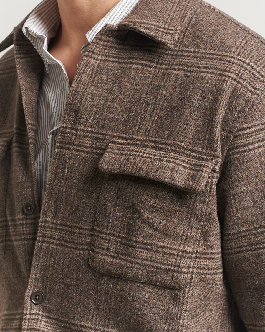 Homme | Chemises | Samsøe Samsøe | Castor Checked Overshirt Black Coffee