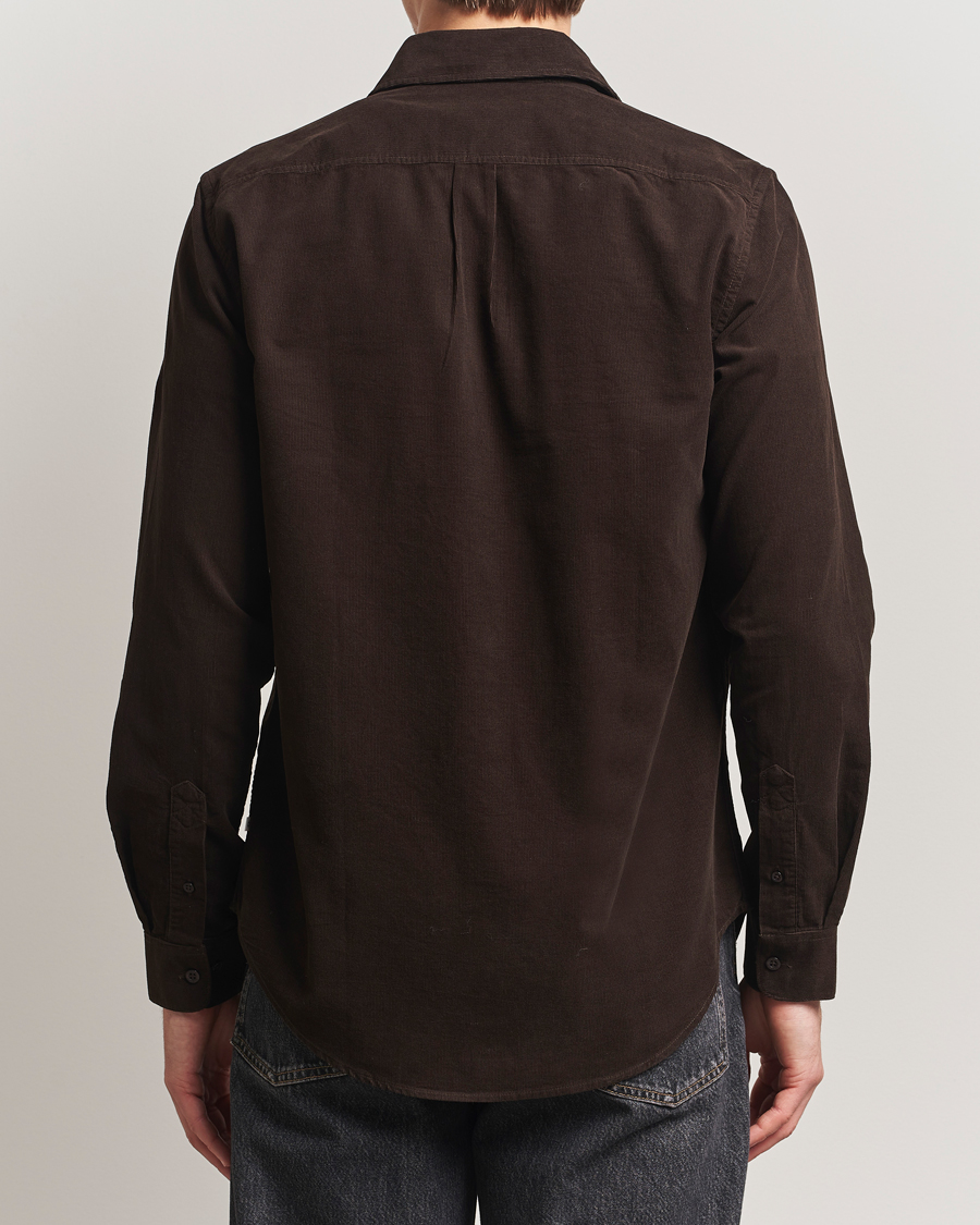 Homme | Chemises | Samsøe Samsøe | Liam Baby Cord Shirt Black Coffee