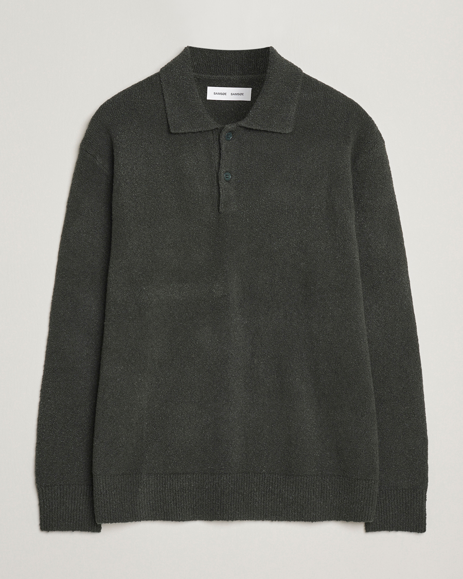 Homme | Pulls Et Tricots | Samsøe Samsøe | Nino Knitted Polo Dark Evergreen