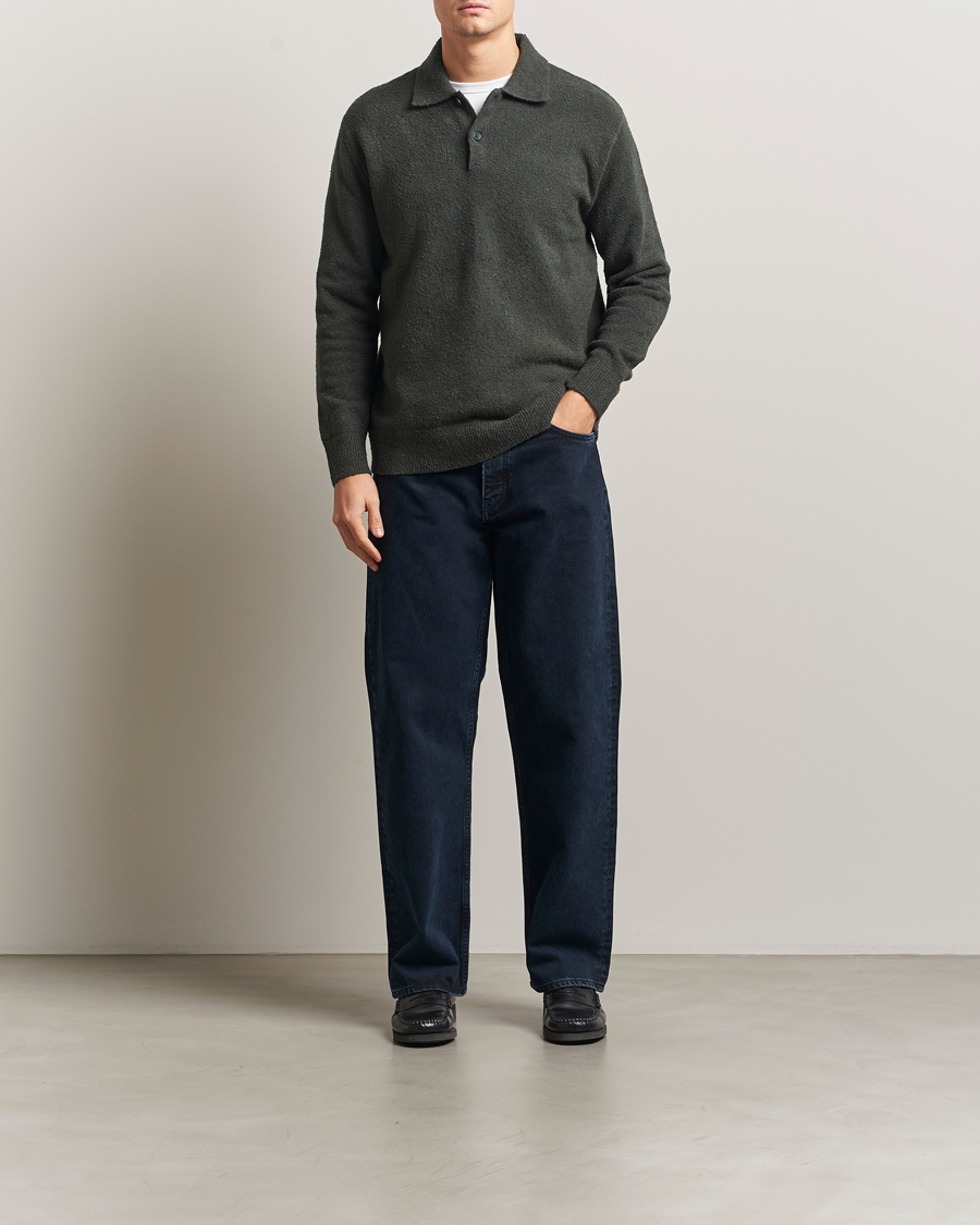 Homme | Pulls Et Tricots | Samsøe Samsøe | Nino Knitted Polo Dark Evergreen