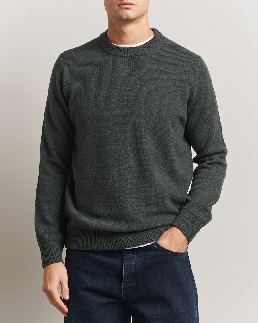 Homme | Pulls Et Tricots | Samsøe Samsøe | Isak Knitted Crew Neck Dark Evergreen