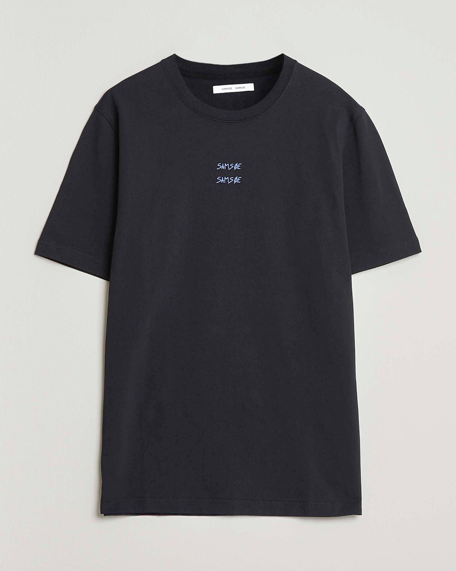 Homme | T-shirts | Samsøe Samsøe | Cards Printed Crew Neck T-Shirt Black