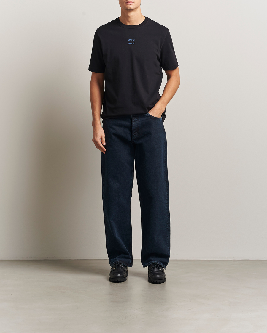 Homme | T-shirts | Samsøe Samsøe | Cards Printed Crew Neck T-Shirt Black