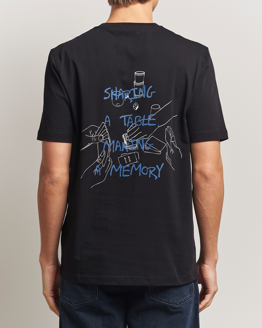 Homme | T-shirts | Samsøe Samsøe | Cards Printed Crew Neck T-Shirt Black