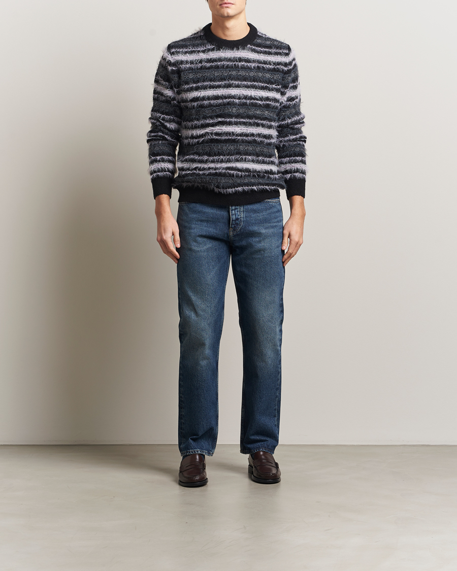 Homme | Pulls Et Tricots | Samsøe Samsøe | Finnley Striped Knitted Sweater Black Multi