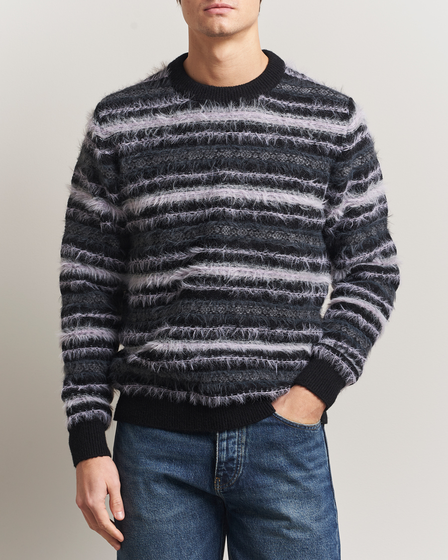 Homme | Pulls Et Tricots | Samsøe Samsøe | Finnley Striped Knitted Sweater Black Multi