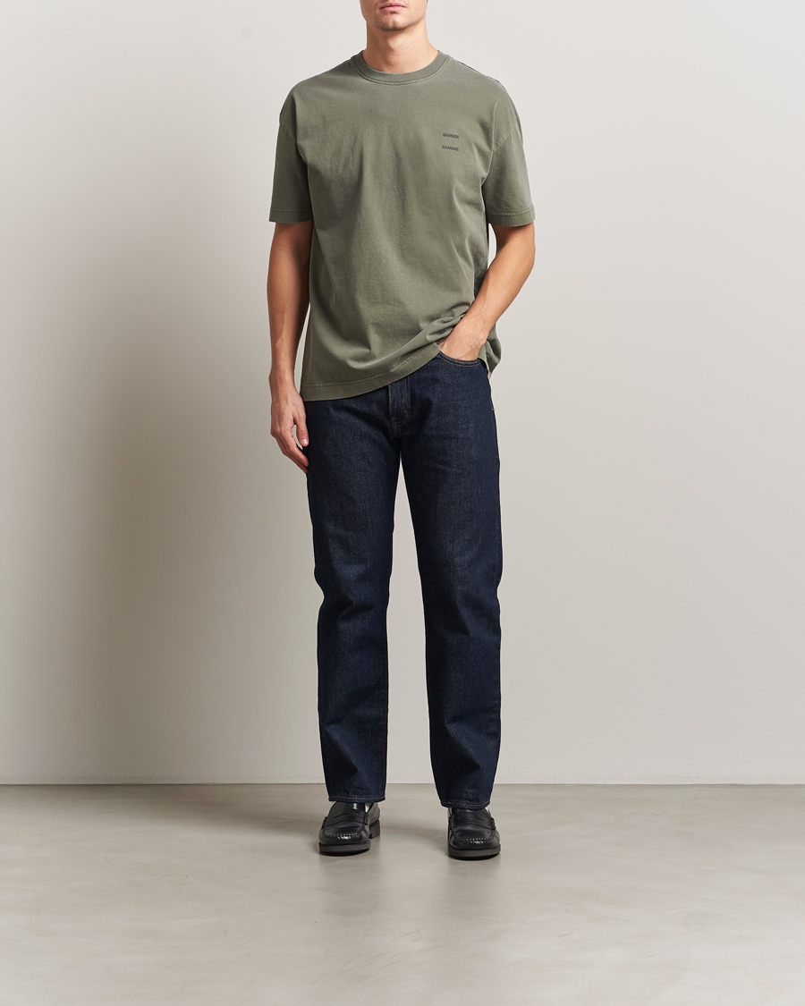 Homme | T-shirts | Samsøe Samsøe | Joel Organic Cotton Washed T-Shirt Castor Grey