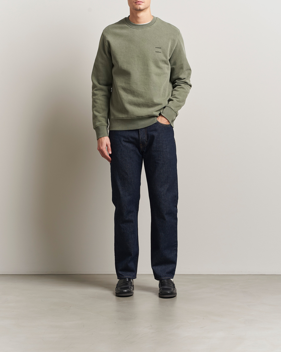 Homme | Pulls Et Tricots | Samsøe Samsøe | Joel Organic Cotton Washed Sweatshirt Castor Grey