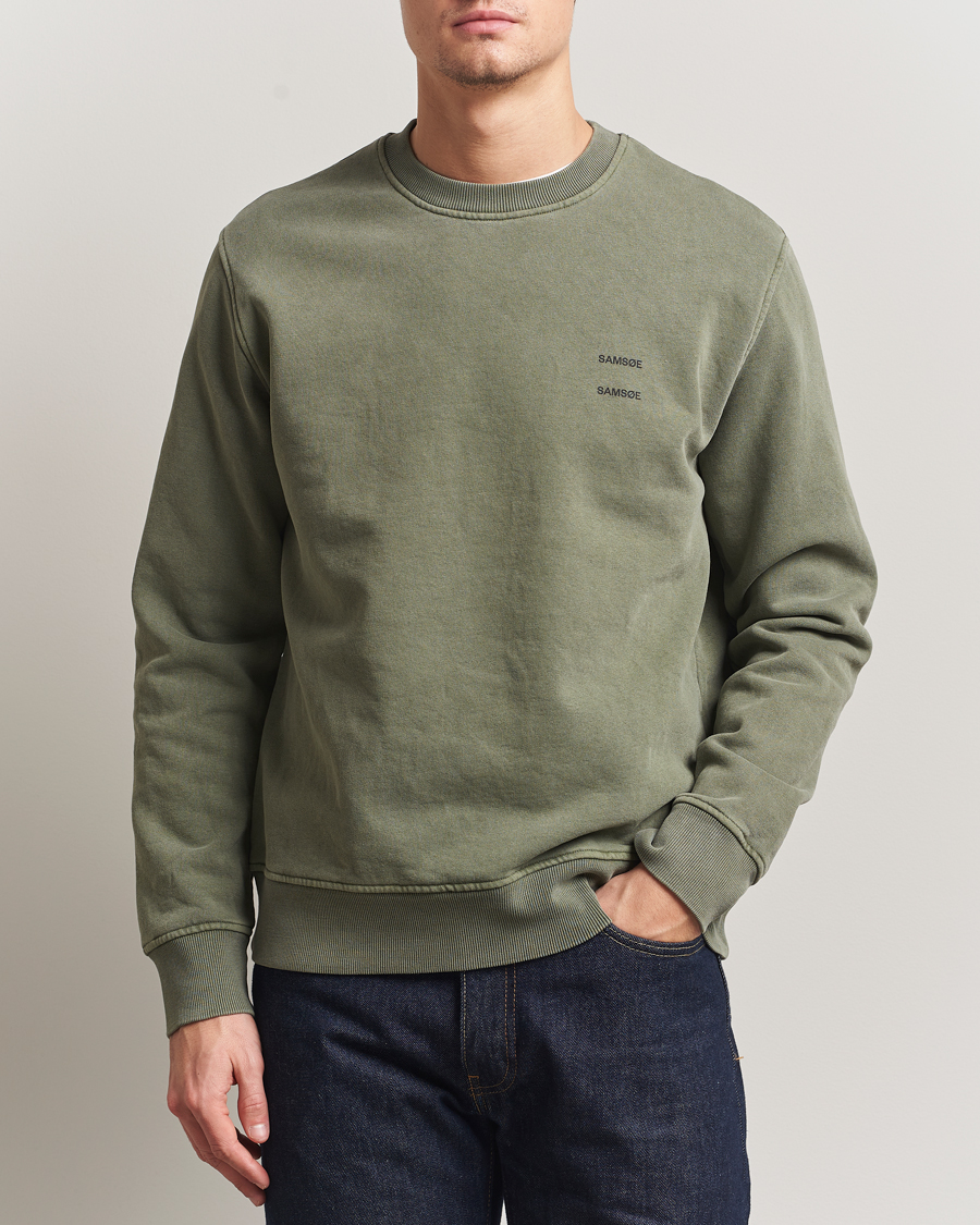 Homme | Pulls Et Tricots | Samsøe Samsøe | Joel Organic Cotton Washed Sweatshirt Castor Grey
