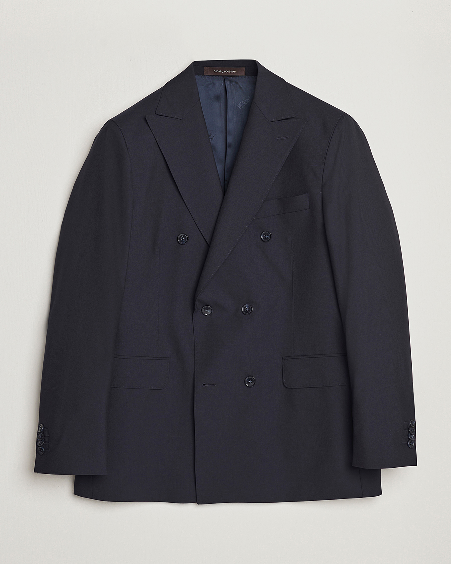 Homme | Blazers | Oscar Jacobson | Farris Wool Blazer Navy