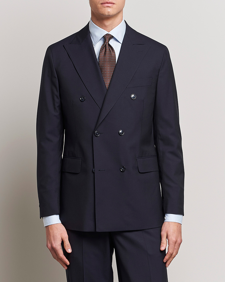 Homme | Blazers | Oscar Jacobson | Farris Wool Blazer Navy