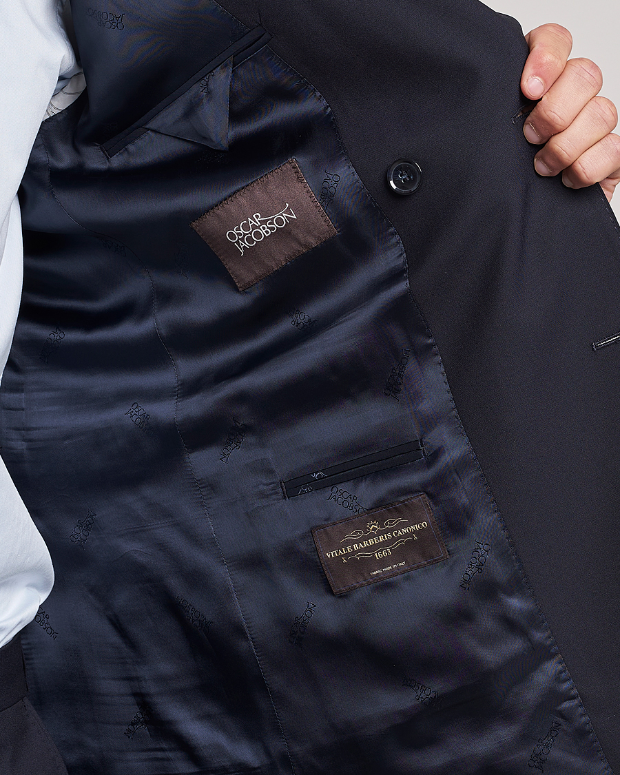 Homme | Blazers | Oscar Jacobson | Farris Wool Blazer Navy