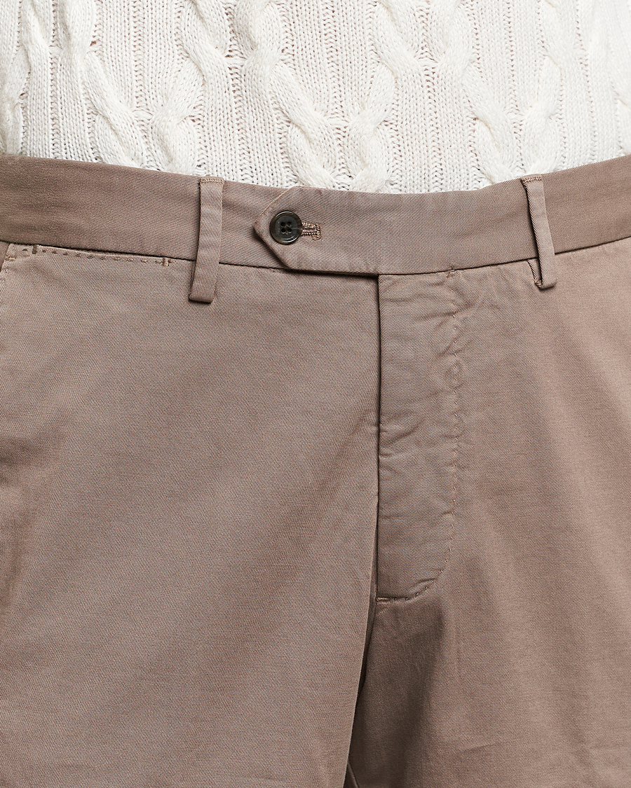 Homme | Pantalons | Oscar Jacobson | Danwick Cotton Trousers Light Brown