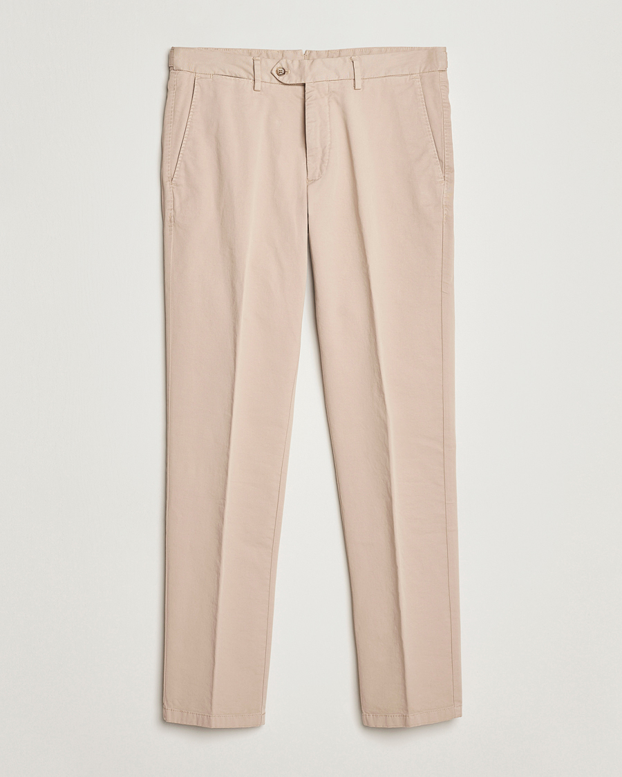 Homme | Pantalons | Oscar Jacobson | Danwick Cotton Trousers Beige