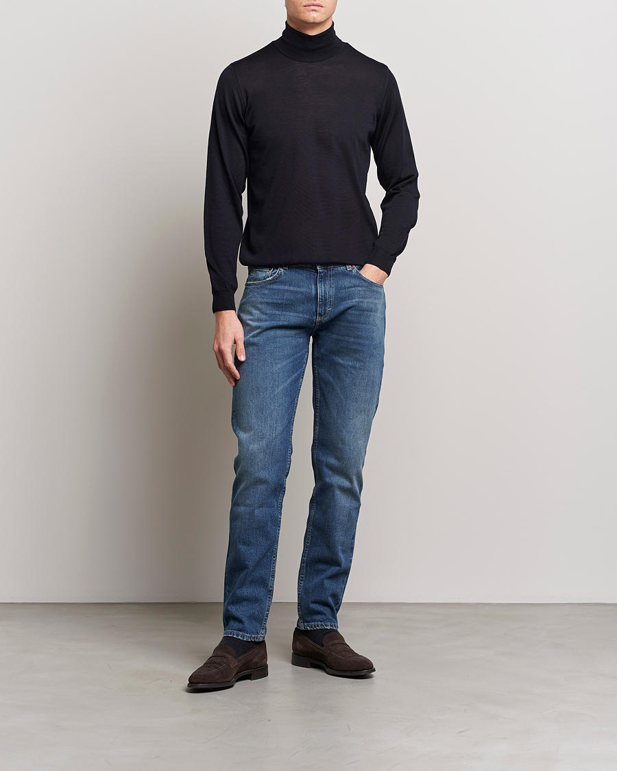 Homme | Pantalons | Oscar Jacobson | Albert Cotton Stretch Jeans Vintage Wash