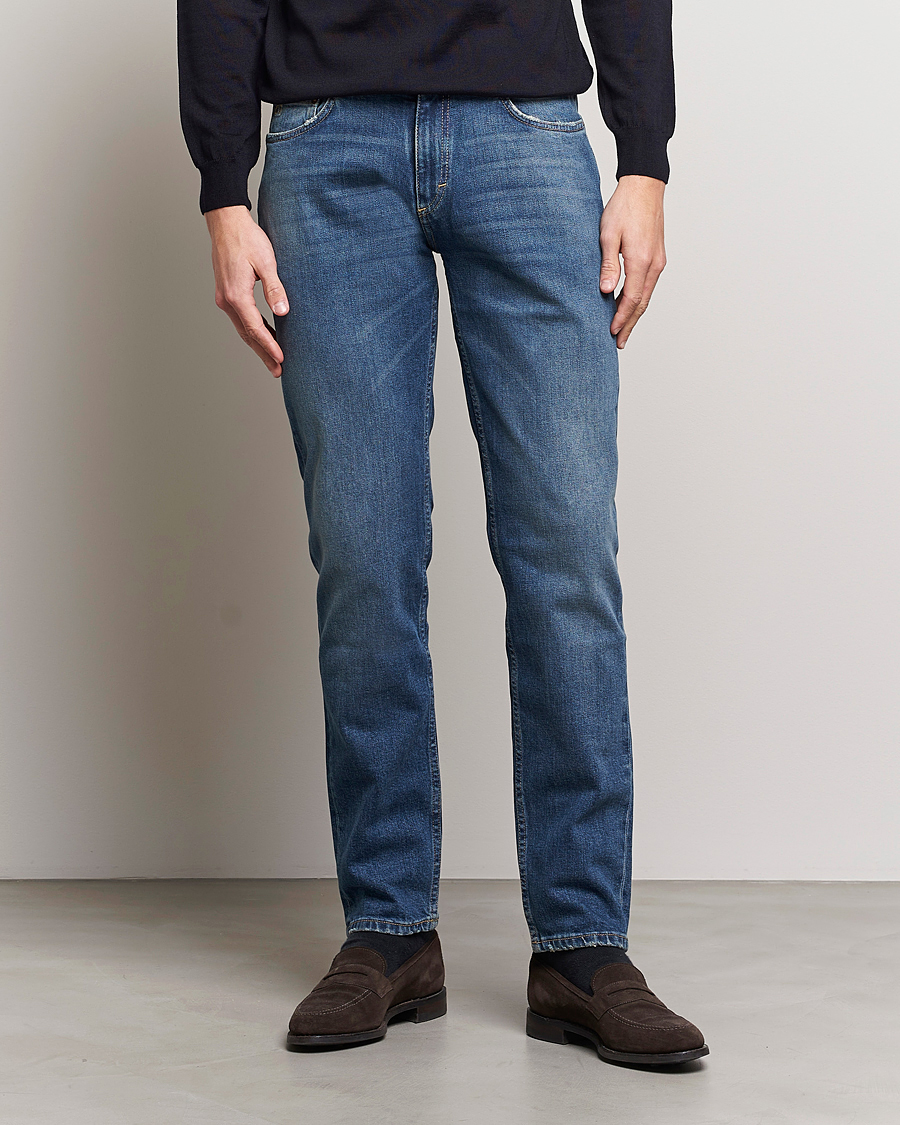 Homme | Pantalons | Oscar Jacobson | Albert Cotton Stretch Jeans Vintage Wash