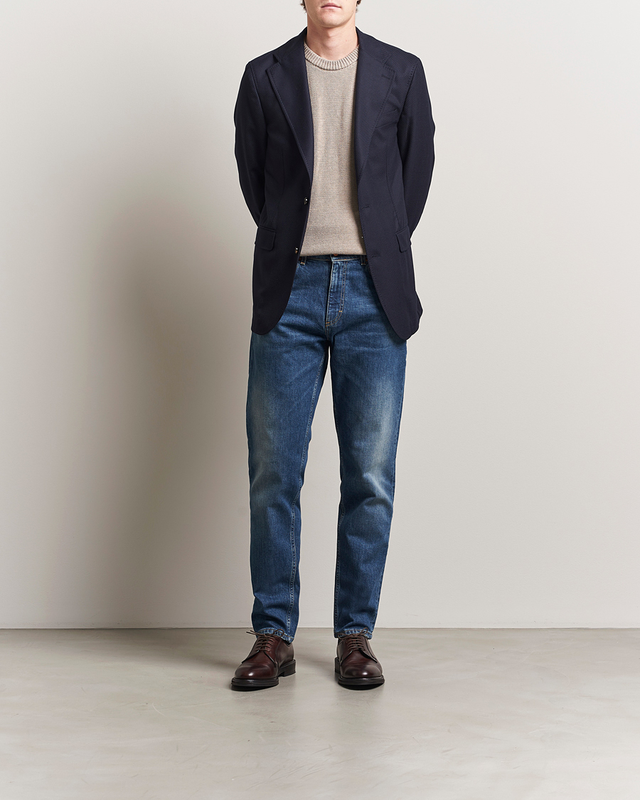 Homme | Pantalons | Oscar Jacobson | Karl Cotton Stretch Jeans Vintage Wash