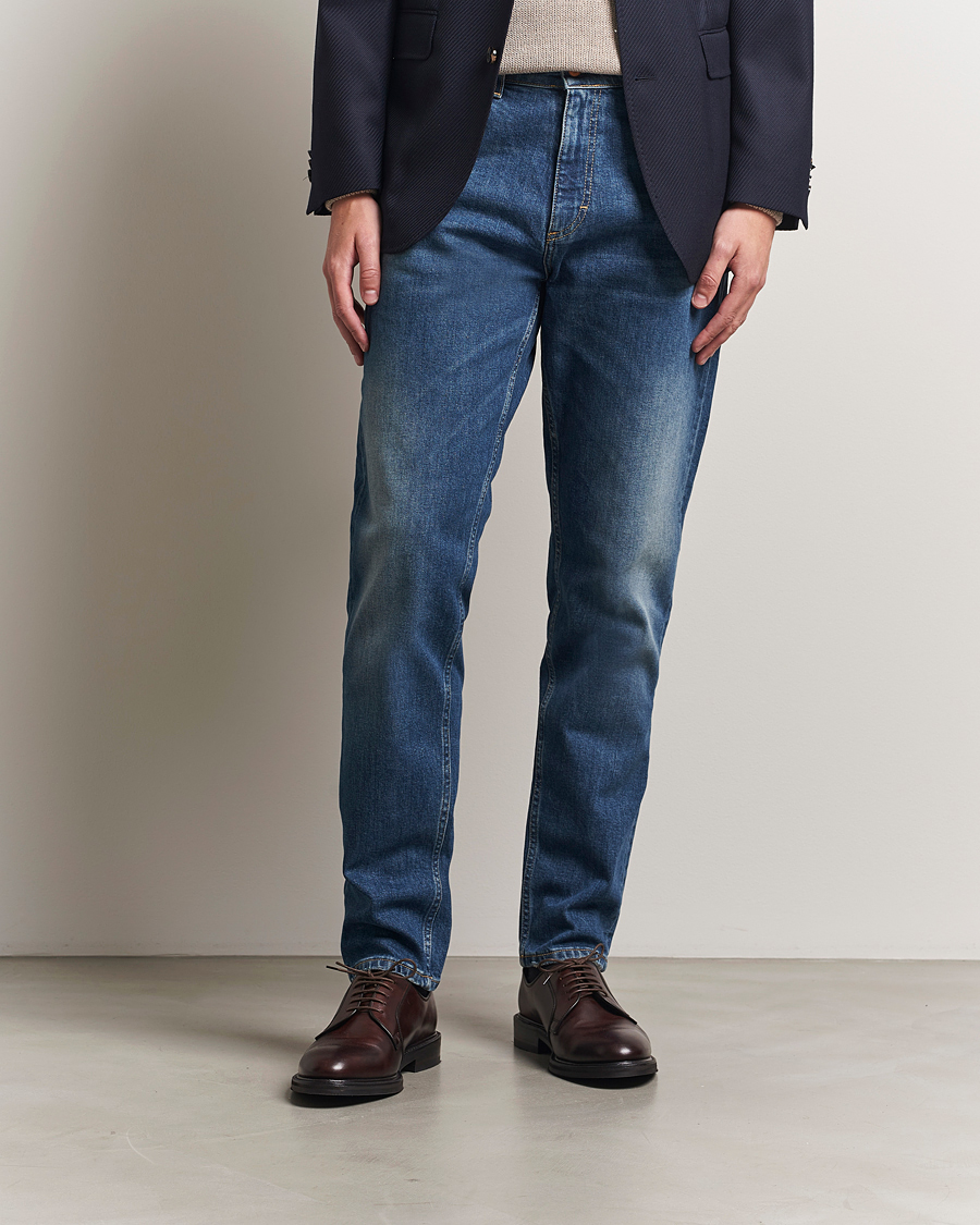Homme | Pantalons | Oscar Jacobson | Karl Cotton Stretch Jeans Vintage Wash