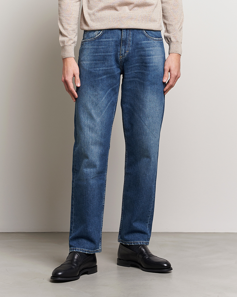 Homme | Pantalons | Oscar Jacobson | Johan Cotton Stretch Jeans Vintage Wash