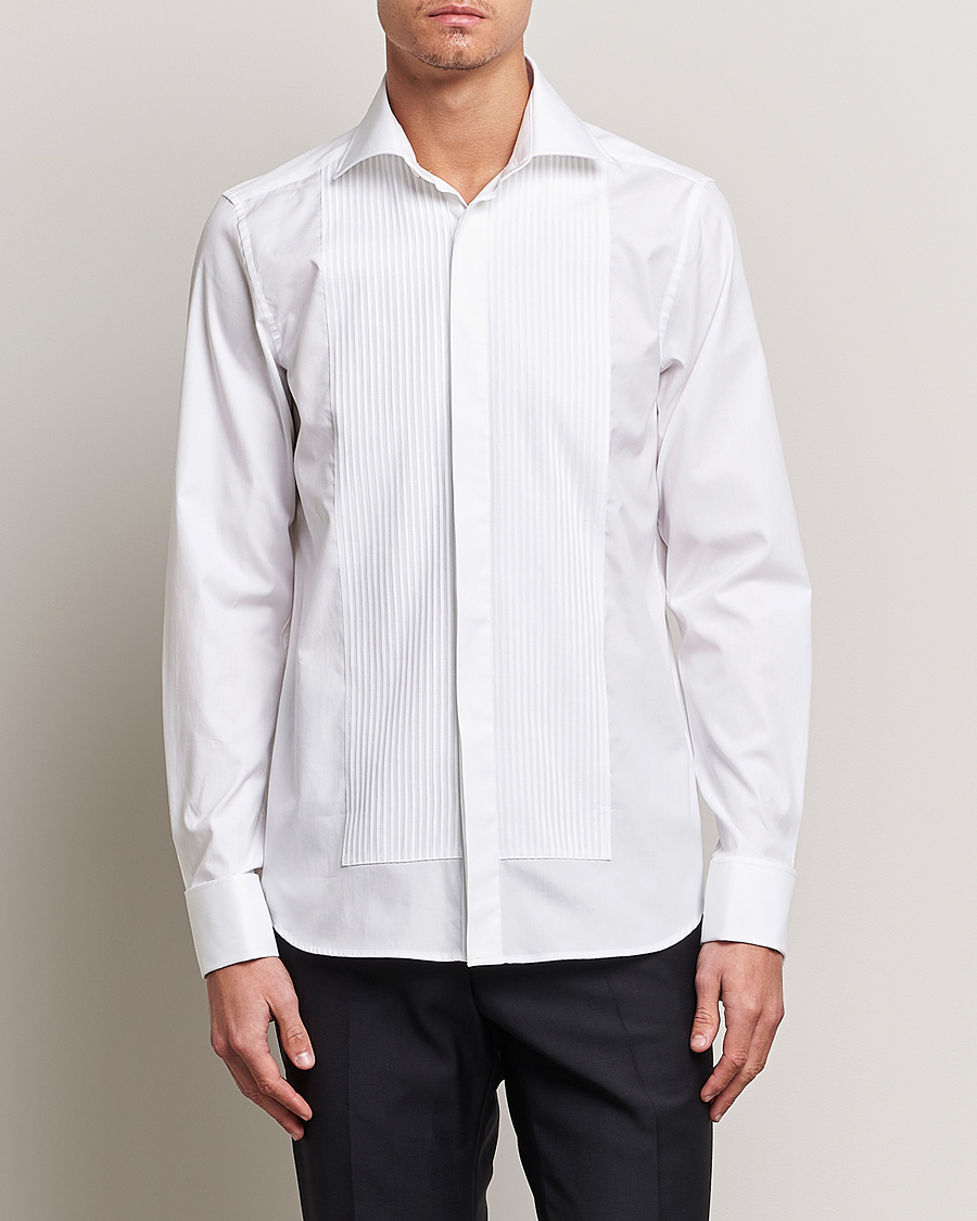 Homme | Chemises | Oscar Jacobson | Slim Fit Cut Away Tuxedo Double Cuff White