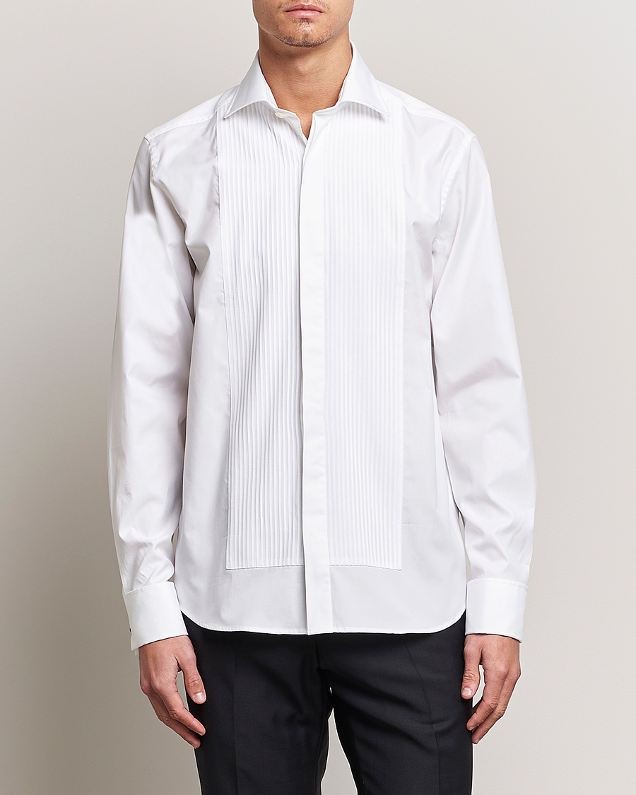 Homme | Chemises | Oscar Jacobson | Reg Fit Cut Away Tuxedo Double Cuff White