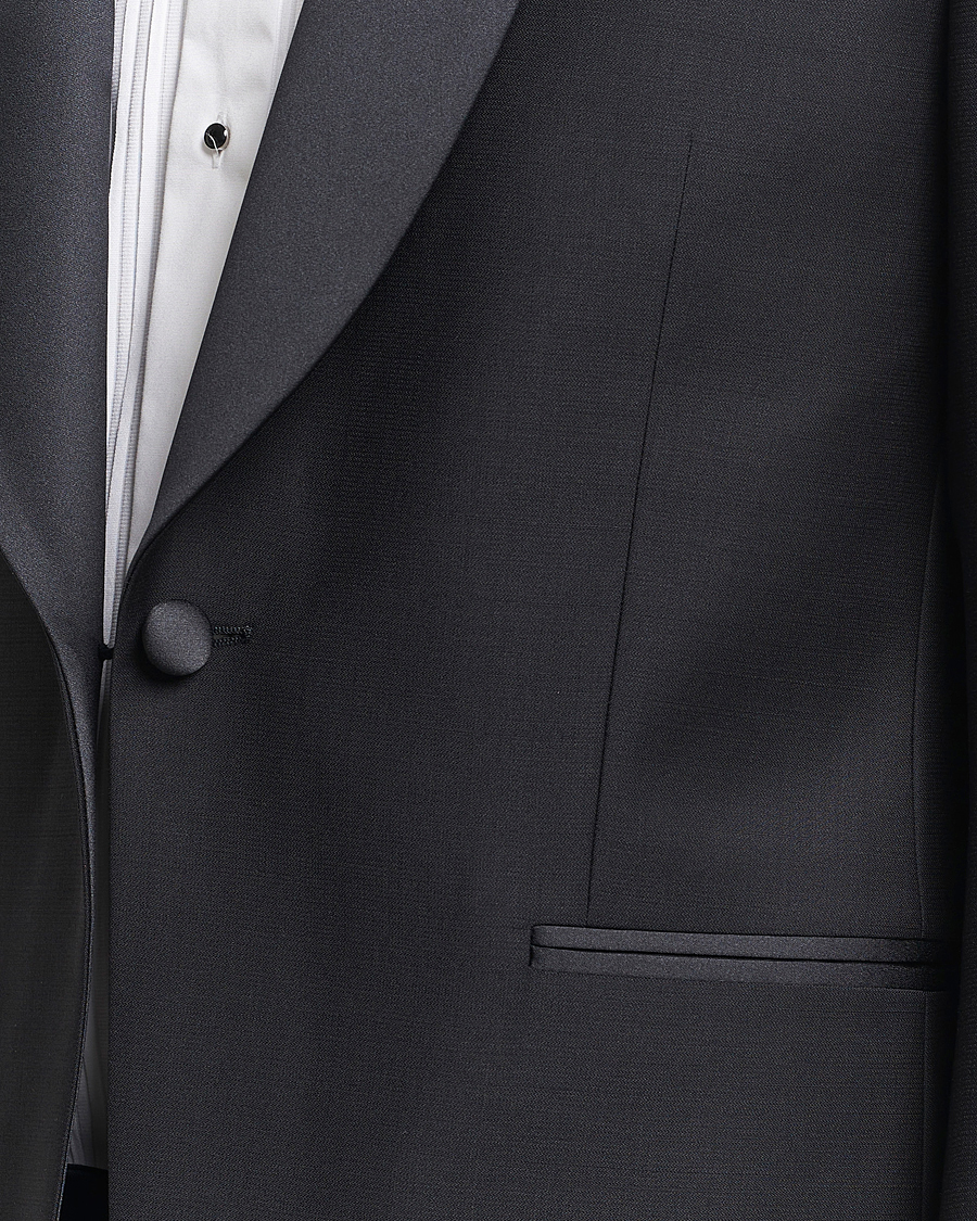 Homme | Blazers | Oscar Jacobson | Figaro Wool Tuxedo Blazer Black