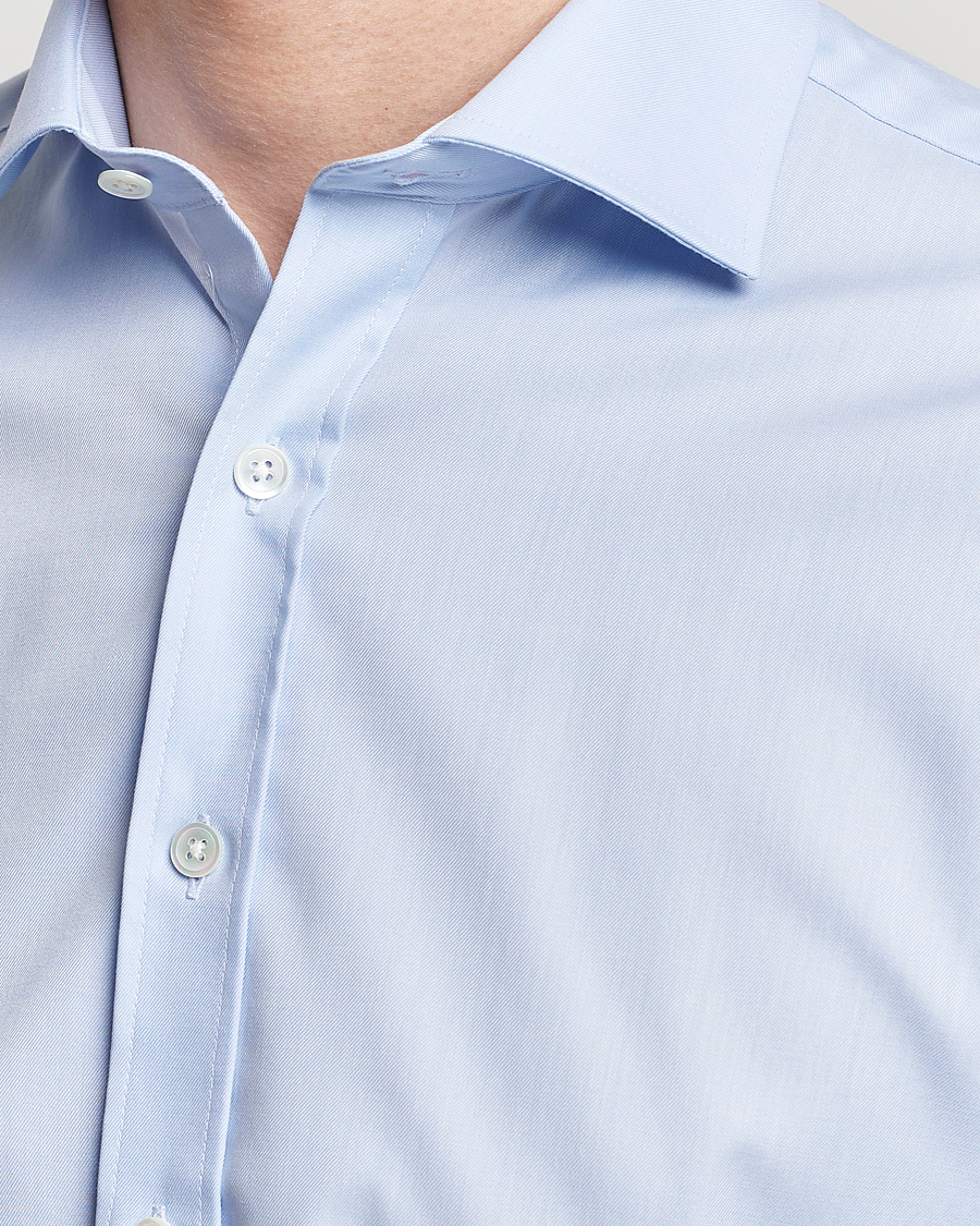 Homme | Chemises | Oscar Jacobson | Slim Fit Cut Away Non Iron Twill Light Blue