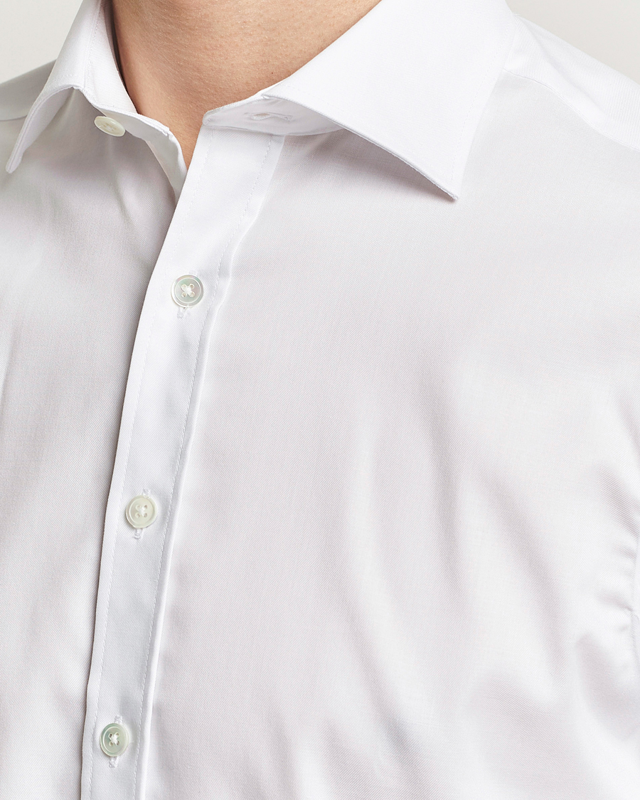 Homme | Chemises | Oscar Jacobson | Slim Fit Cut Away Non Iron Twill White