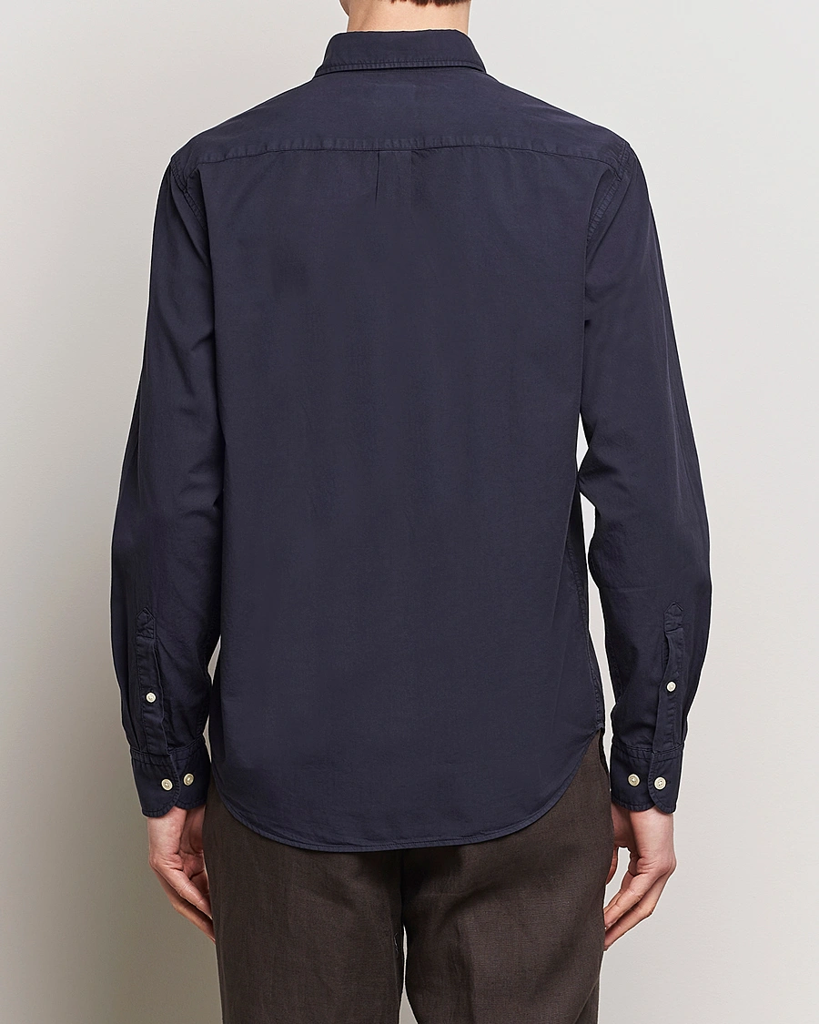 Homme | Chemises | Oscar Jacobson | Reg Fit Wide Spread Collar Twill Night Blue