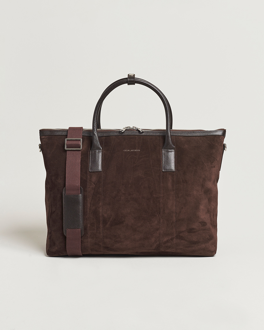 Homme | Oscar Jacobson Weekend Bag Soft Leather Chocolate Brown | Oscar Jacobson | Weekend Bag Soft Leather Chocolate Brown