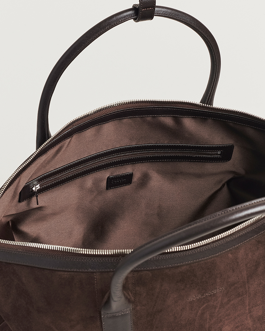 Homme | Oscar Jacobson Weekend Bag Soft Leather Chocolate Brown | Oscar Jacobson | Weekend Bag Soft Leather Chocolate Brown