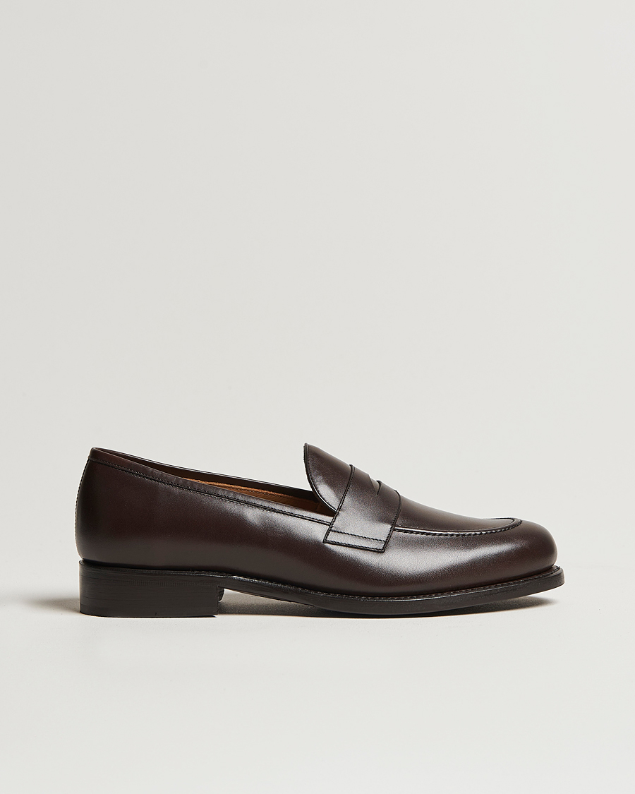 Homme | Loafers | Oscar Jacobson | Penny Loafers Dark Mud Brown