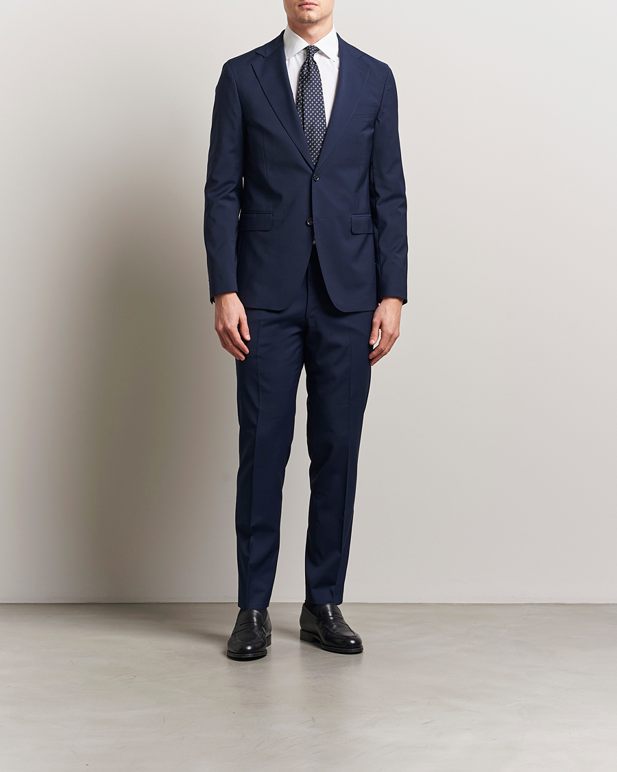 Homme | Blazers | Oscar Jacobson | Ego Wool Blend Blazer Navy