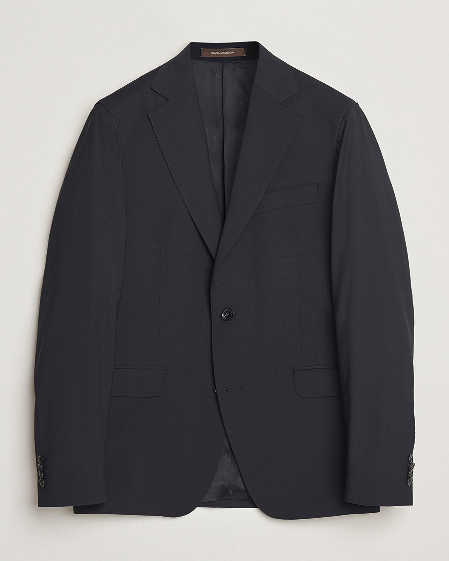 Homme | Blazers | Oscar Jacobson | Ego Wool Blend Blazer Black