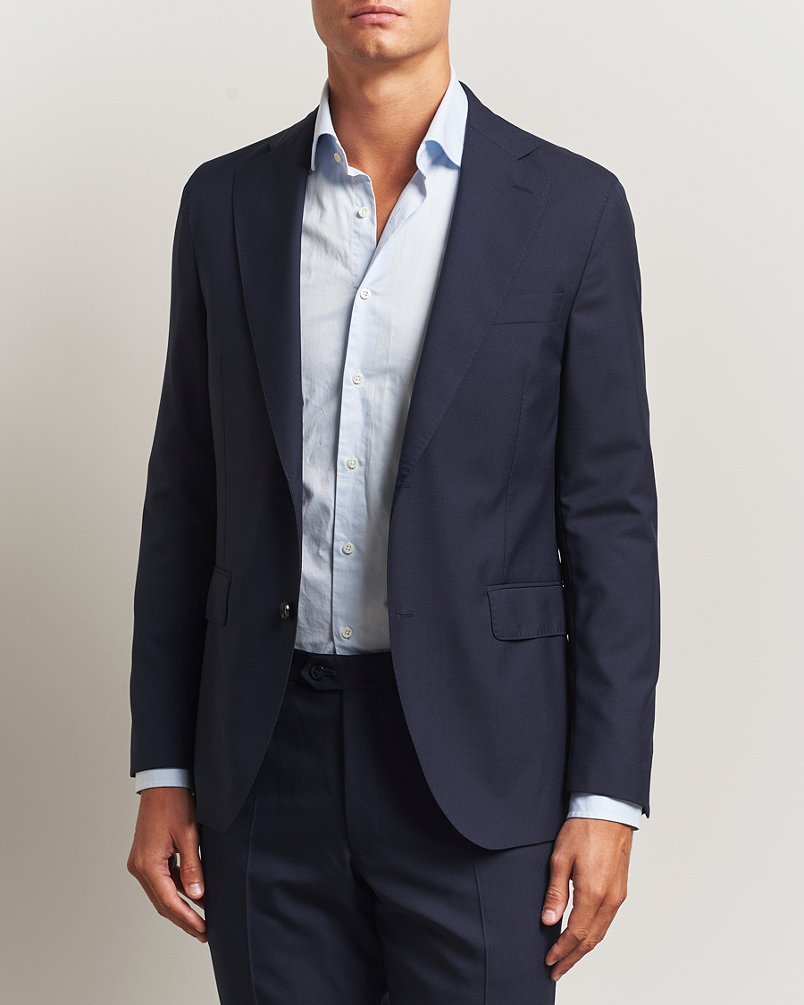 Homme | Blazers | Oscar Jacobson | Fogerty Wool Blazer Blue