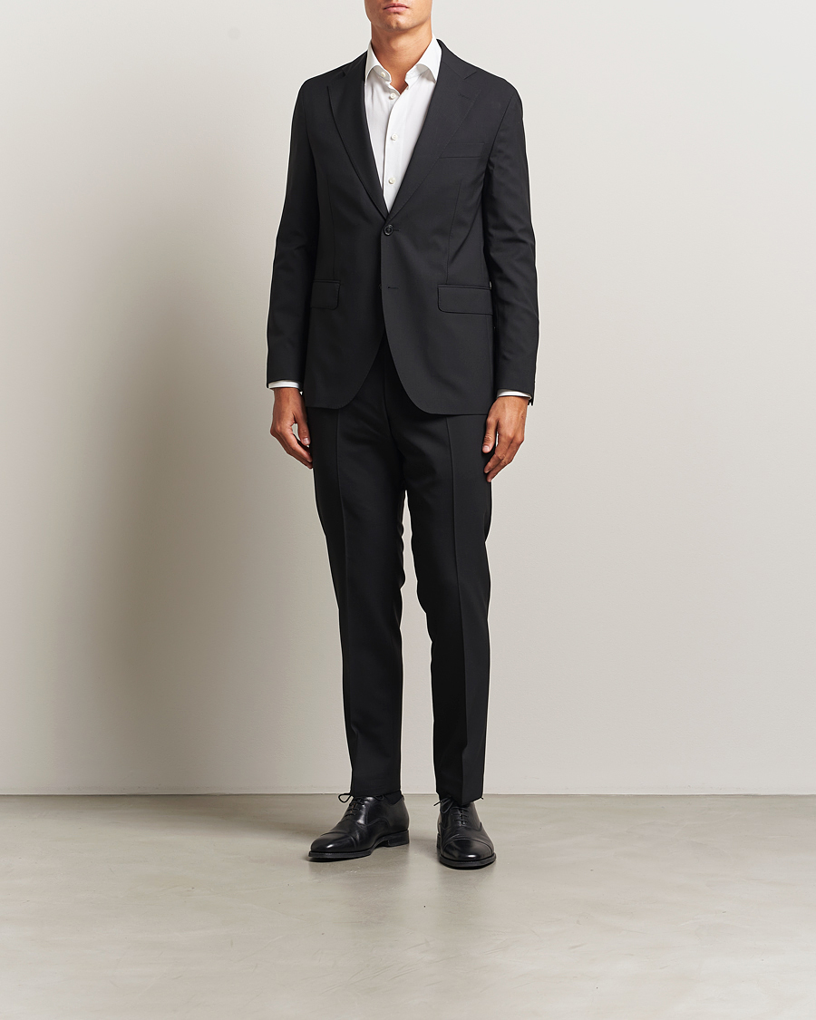 Homme | Blazers | Oscar Jacobson | Fogerty Wool Blazer Black