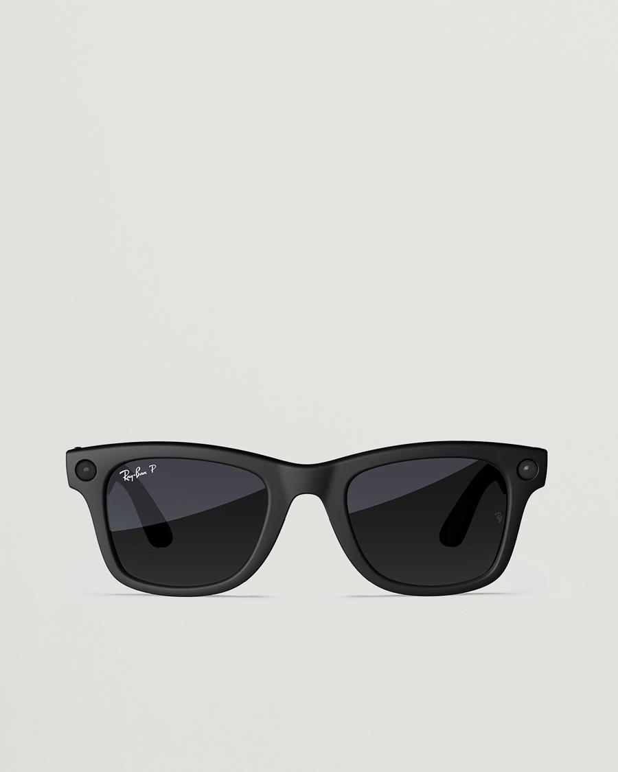 Homme | Lunettes De Soleil | Ray-Ban | Wayfarer Meta 53 Sunglasses Matte Black