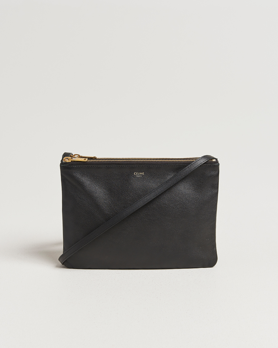 Homme | Celine Pre-Owned Trio Bag Medium Leather Black | Celine Pre-Owned | Trio Bag Medium Leather Black