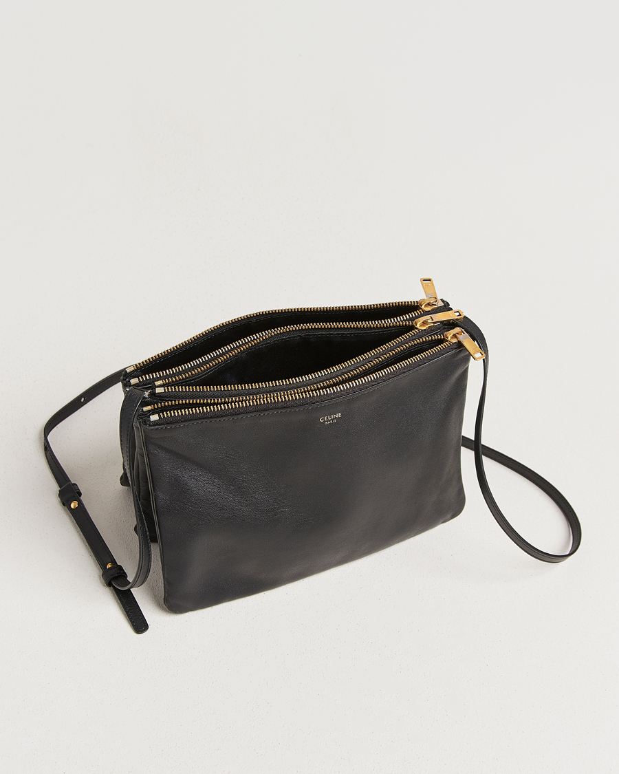 Homme | Celine Pre-Owned Trio Bag Medium Leather Black | Celine Pre-Owned | Trio Bag Medium Leather Black