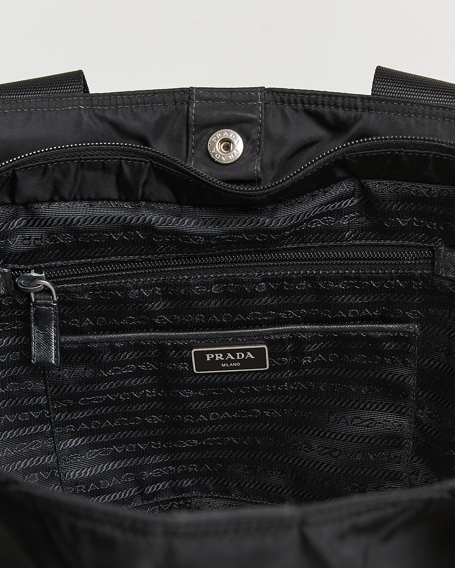 Homme | Prada Pre-Owned 2 Way Boston Bag Tessuto Nylon Black | Prada Pre-Owned | 2 Way Boston Bag Tessuto Nylon Black