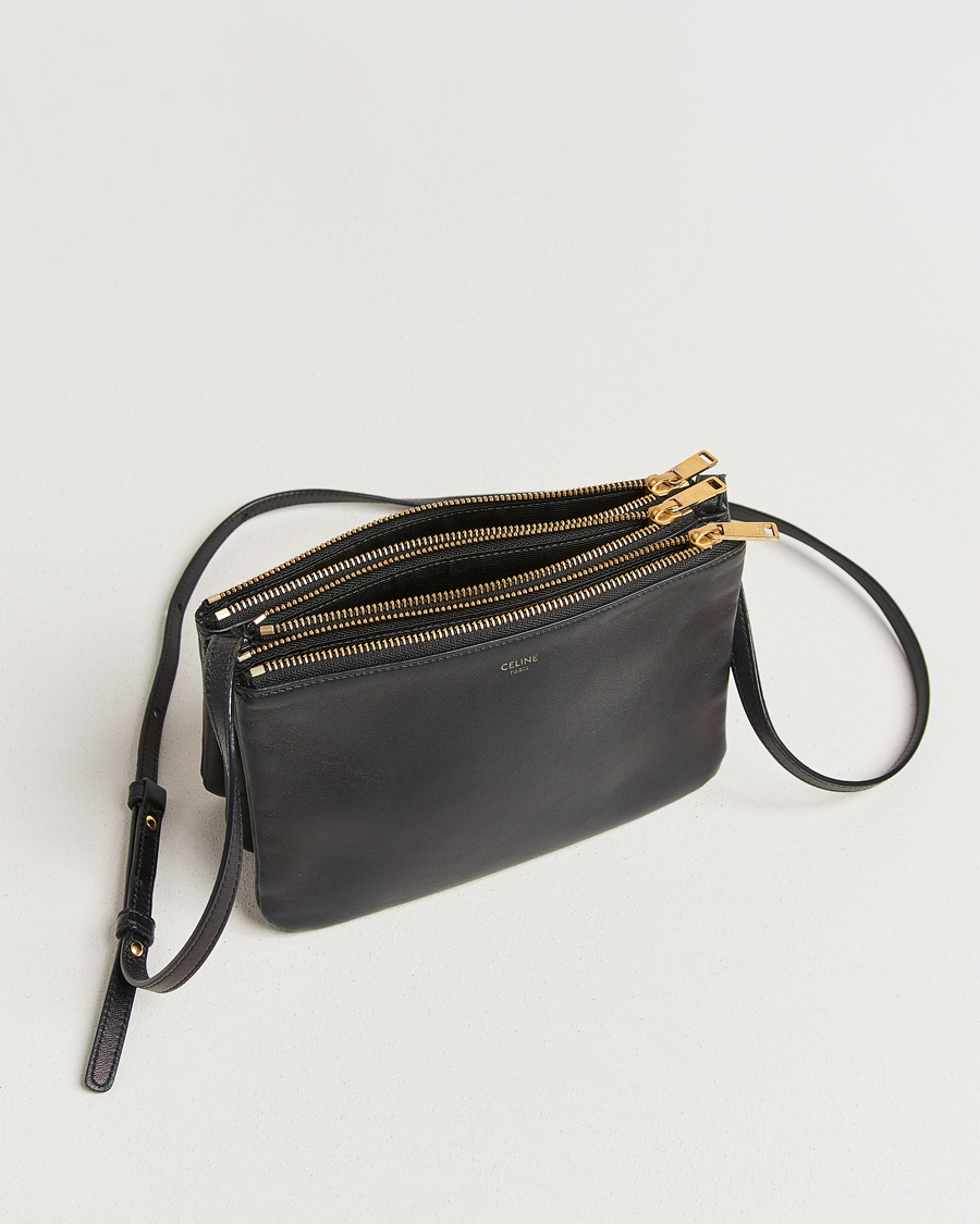 Homme | Celine Pre-Owned Trio Bag Small Leather Black | Celine Pre-Owned | Trio Bag Small Leather Black