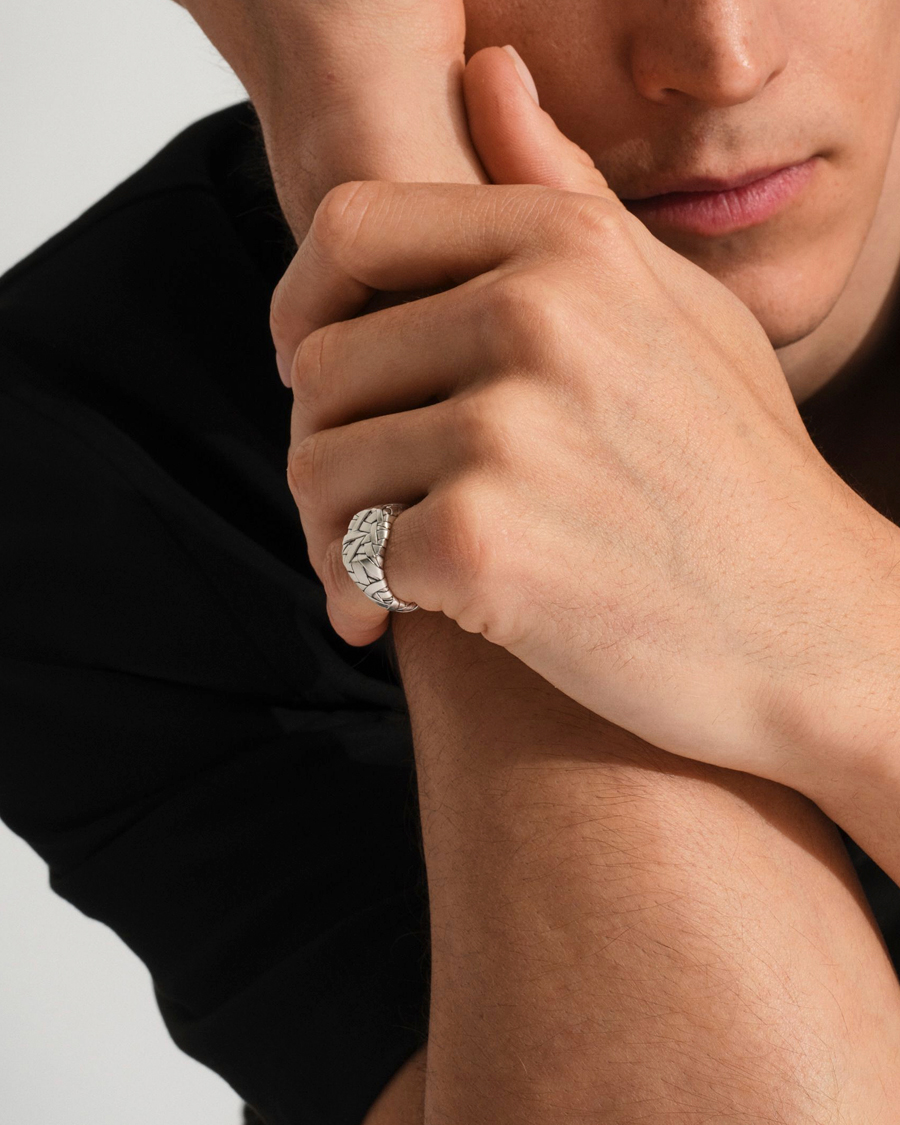 Homme | Bijoux | Tom Wood | Quilt Ring Small Silver