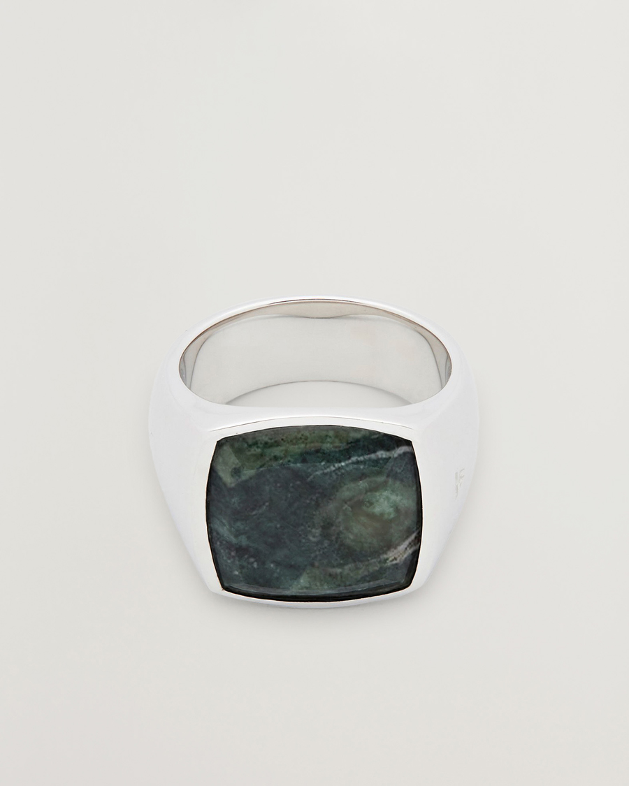 Homme | Bijoux | Tom Wood | Cushion Ring Kambaba Silver